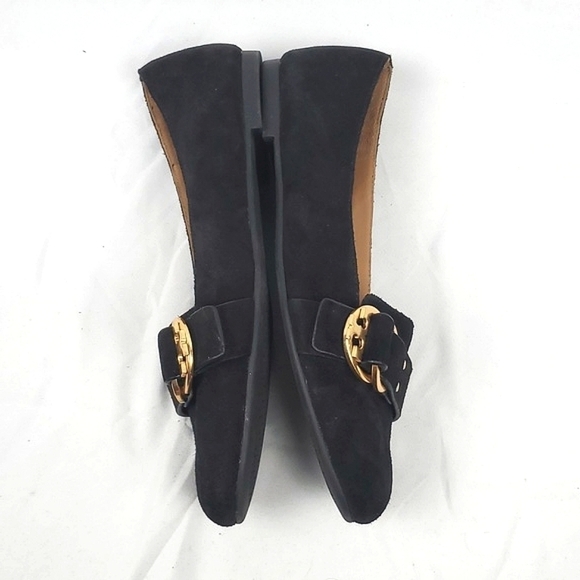 Tory Burch Marsden Black Suede Smoking Flat - Picture 4 of 10
